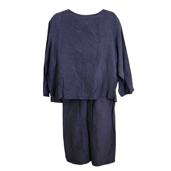 Eileen Fisher Vintage Linen Silk Lagonlook Minimalist Maxi Skirt Set Size M/L - Picture 2 of 9